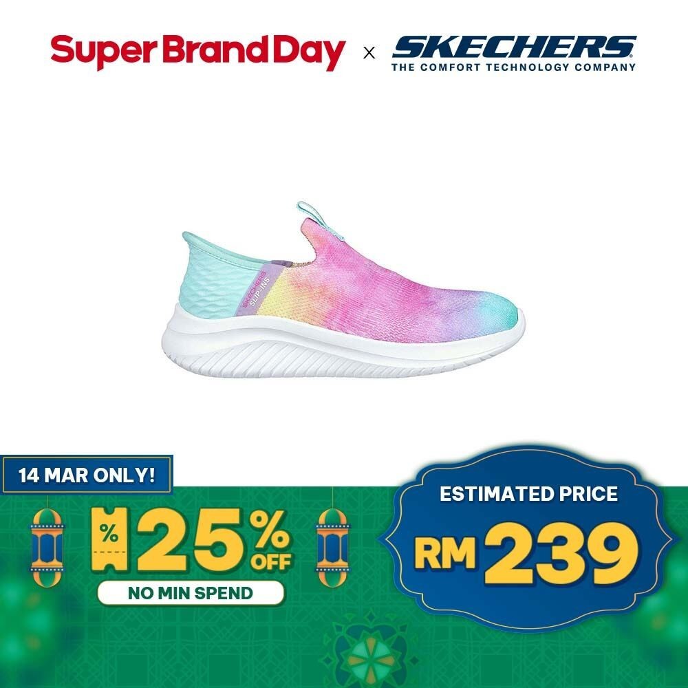 SKECHERS SLIP-INS: ULTRA FLEX 3.0 PASTEL CLOUDS KIDS