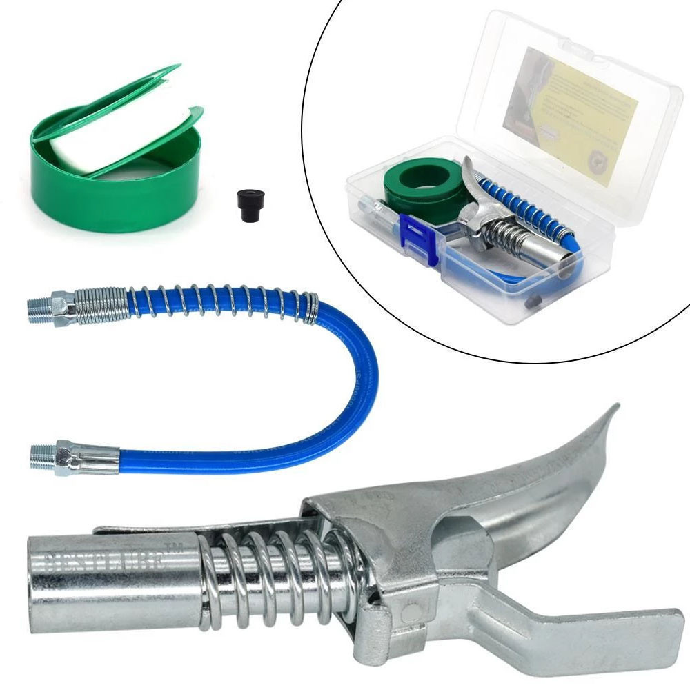 Grease Gun Coupler Metric Zerk Fitting Grease Gun Adapter Hose Kit