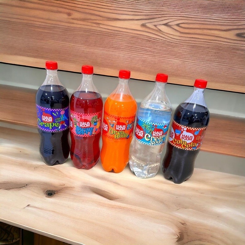 1.5L HausBoom Carbonated Drink Cola/Cream Soda/Orange/Grape/Strawberry ...