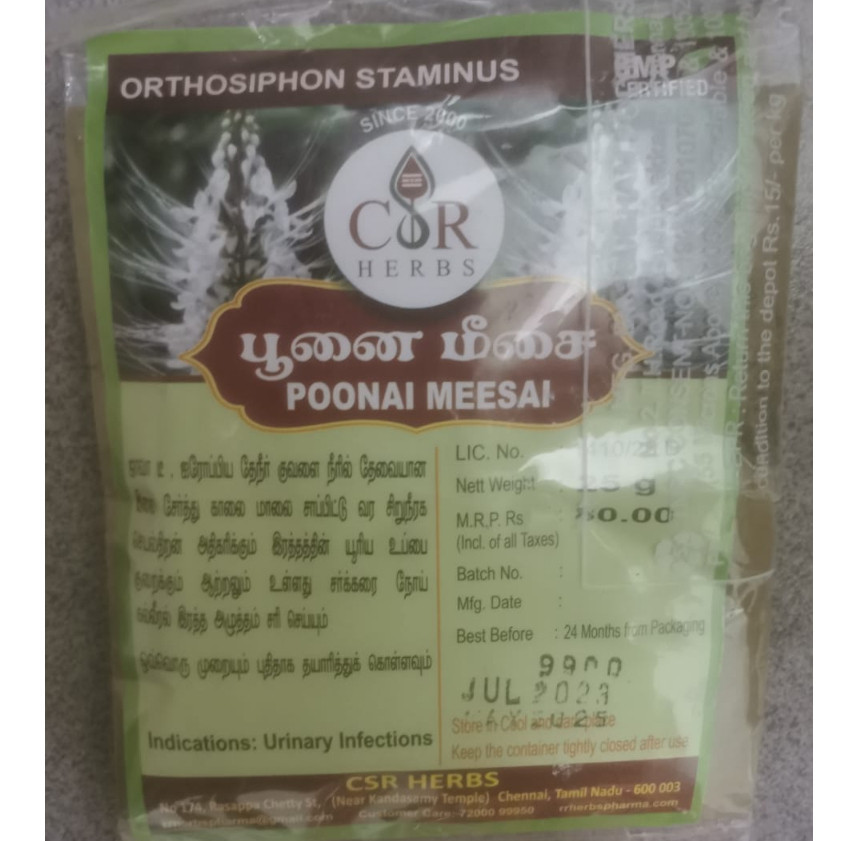 Poonai Meesai / Cat Whiskers Plant / பூனை மீசை 25G | Powder | Ayurvedic ...