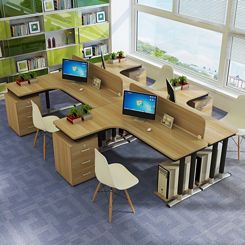 ST-ΨComputer Desk Desktop HomeLCorner Office Desk and Chair Combination ...