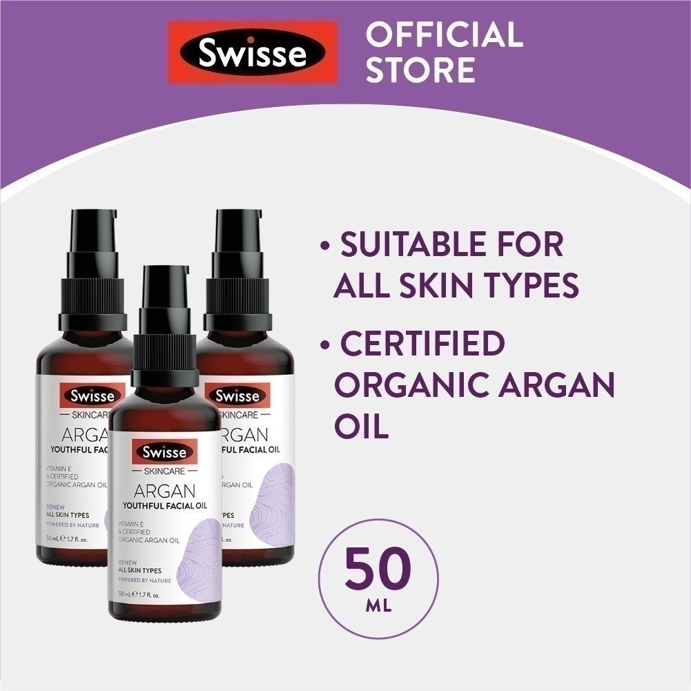 [Triple Pack] Swisse Skincare Argan Youthful Facial Oil 50ml [EXPIRY
