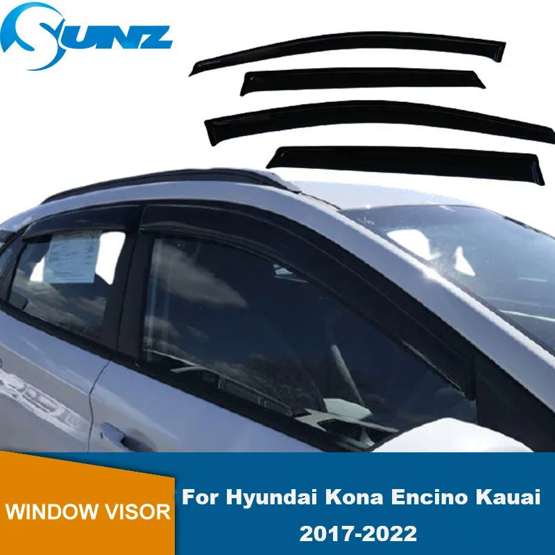 Side Window Deflectors For Hyundai Kona Encino Kauai 2017 2018 2019 ...