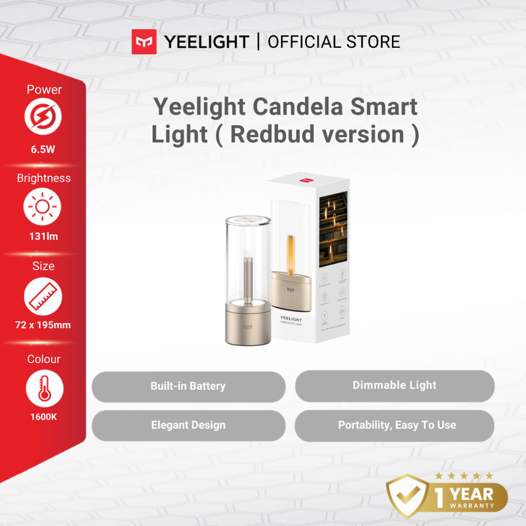 Yeelight Candela Lamp (Redbud Version) Smart Candle Light