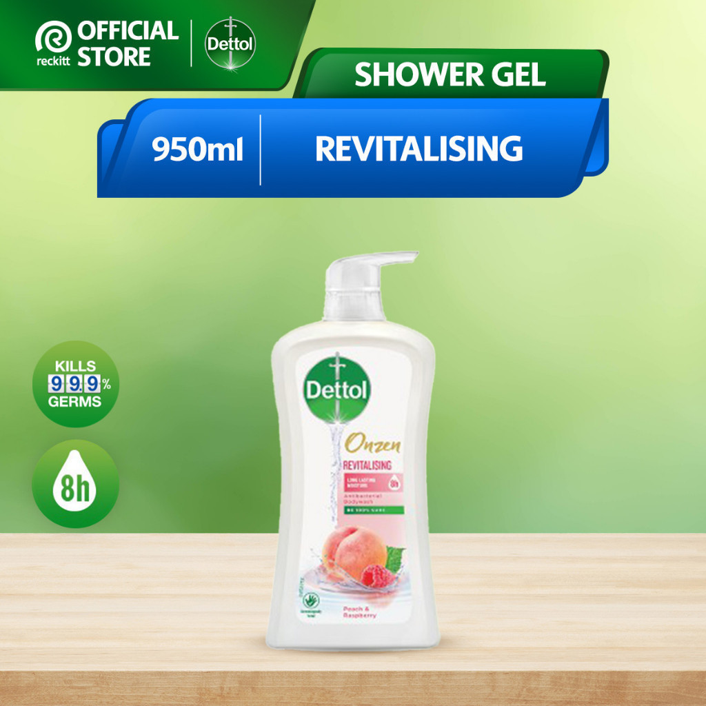 Dettol Antibacterial Shower Gel Body Wash Onzen Revitalising 950g