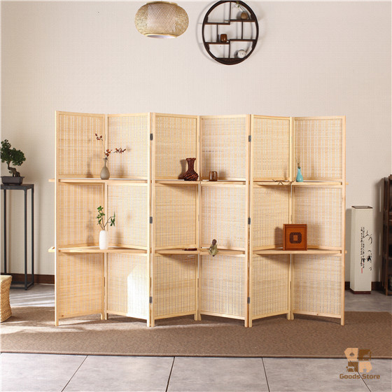 Screen solid wood bamboo Chinese screen folding partition screen ...