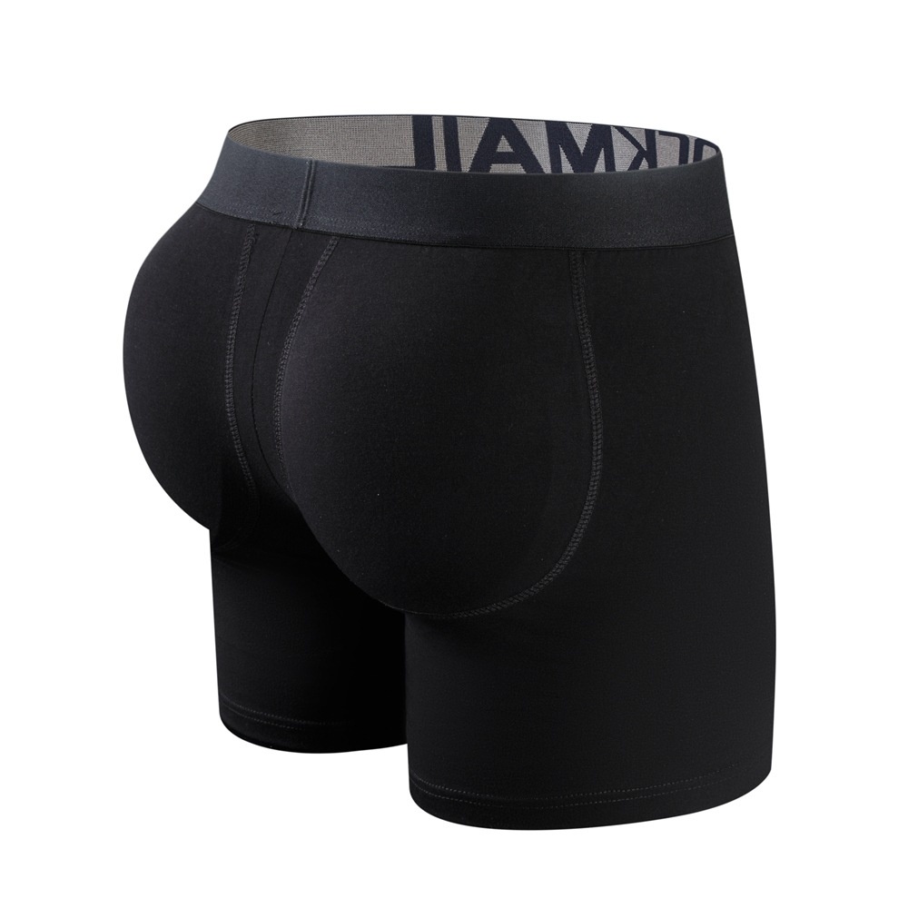 Jockmail Mens Butt Enhancing Butt Lifting Underwear Long Boxer Briefs Anti Wearing Legs Detach 4930