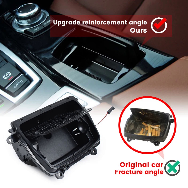 Car Automobile Ashtrays Black Car Center Console Ashtray F10 Assembly