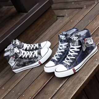 Ready Stock High-Top Canvas kasut sukan lelaki Canvas shoes men's top ...