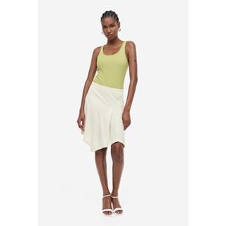 H&m white wrap outlet skirt