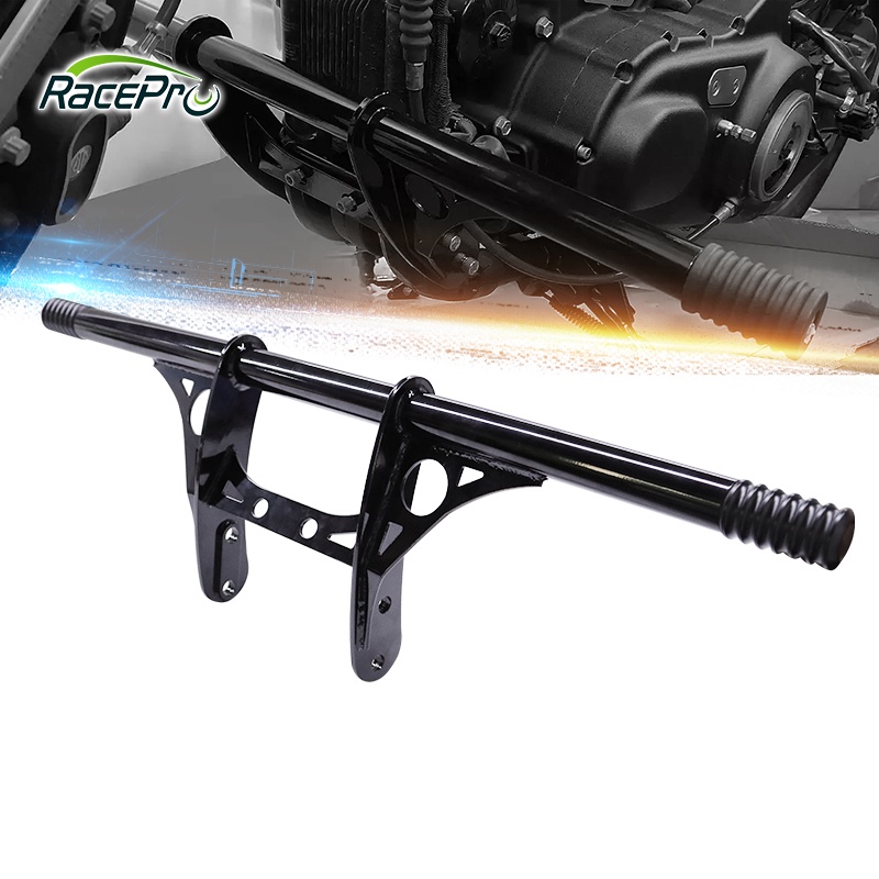 RACEPRO Motorcycle Black Front Highway Engine Guard Crash Bar For