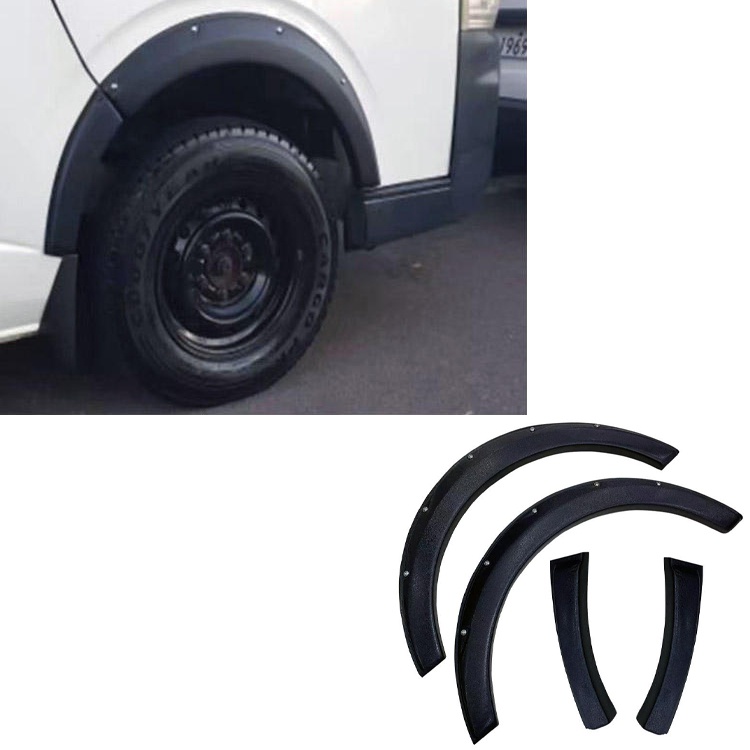 6PCS / Sets Wheel Arch Flares Smooth Black Fender flare with bolts