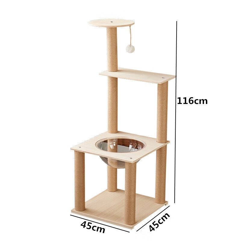 Get 7% coupon+gift】 Wood Cat Climbing Frame Large Cat Space Capsule Cat ...