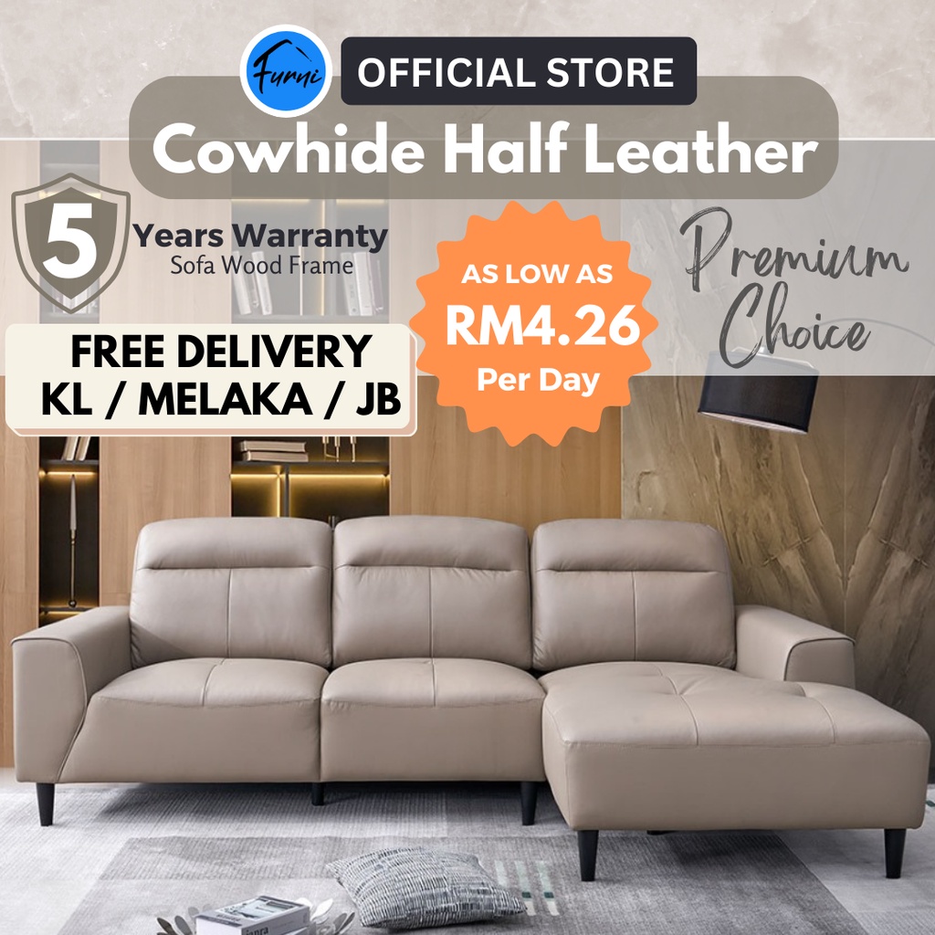Sofa Leather Sofa Kulit l Shape Sofa Set Half Leather Sofa 3 Seater