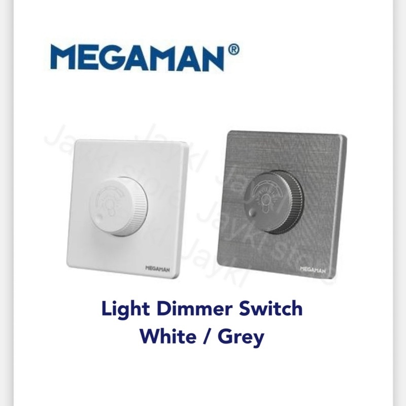 MEGAMAN Light Dimmer/ Fan Speed Controller (white/Grey) Shopee Malaysia