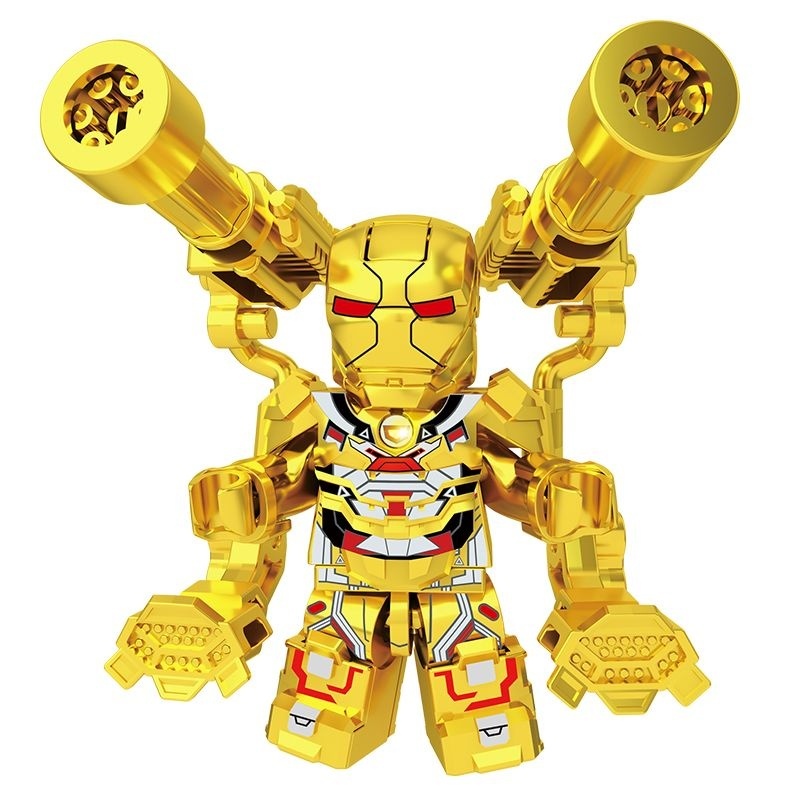 Iron Man Minion Gold mk85 Mech Armor Compatible with Lego Building ...