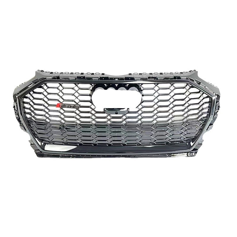 Rsq5 Front Honeycomb Radiator Grill For Audi Q5 Sq5 Abs Black Car