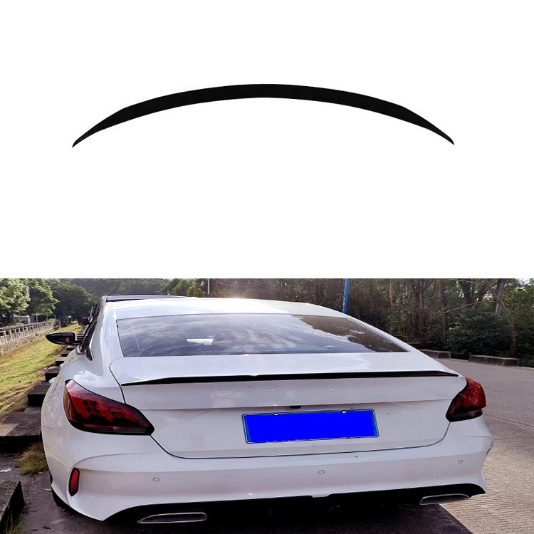 Glossy Black/Carbon Fiber Rear Trunk Spoiler Rear Roof Lip Wing Spoiler