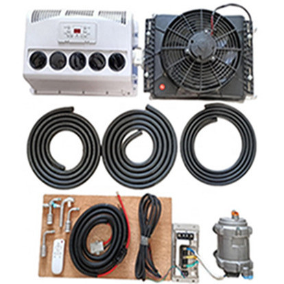 Universal underdash 12v 24v car ac air conditioner kit with electric ...