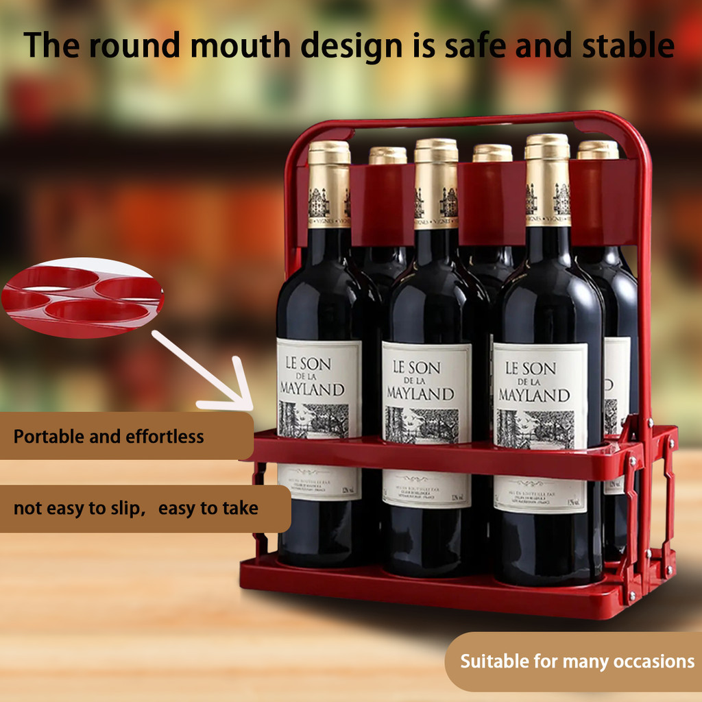 Portable Beer Basket Ktv wine Rack plastic Basket Foldable Wine rack ...
