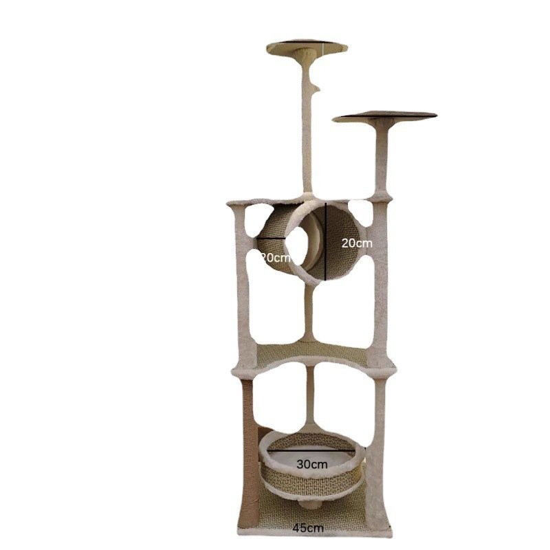 HY-6Four Seasons Rattan Mat Cat Climbing Frame Large Cat Nest Cat Tree ...