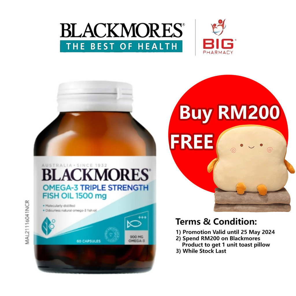 Blackmores Omega-3 Triple Strength Fish Oil 1500 Mg 60S | Shopee Malaysia