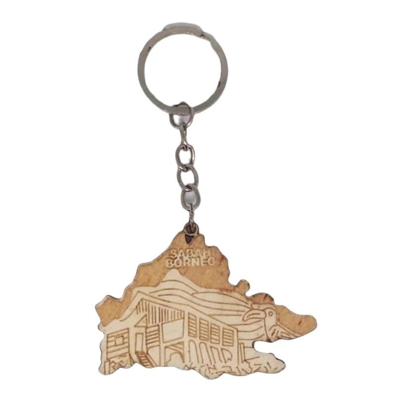 Keychain Sabah Special Craft/Creative Wood Craft ( 1 pcs ) | Shopee ...