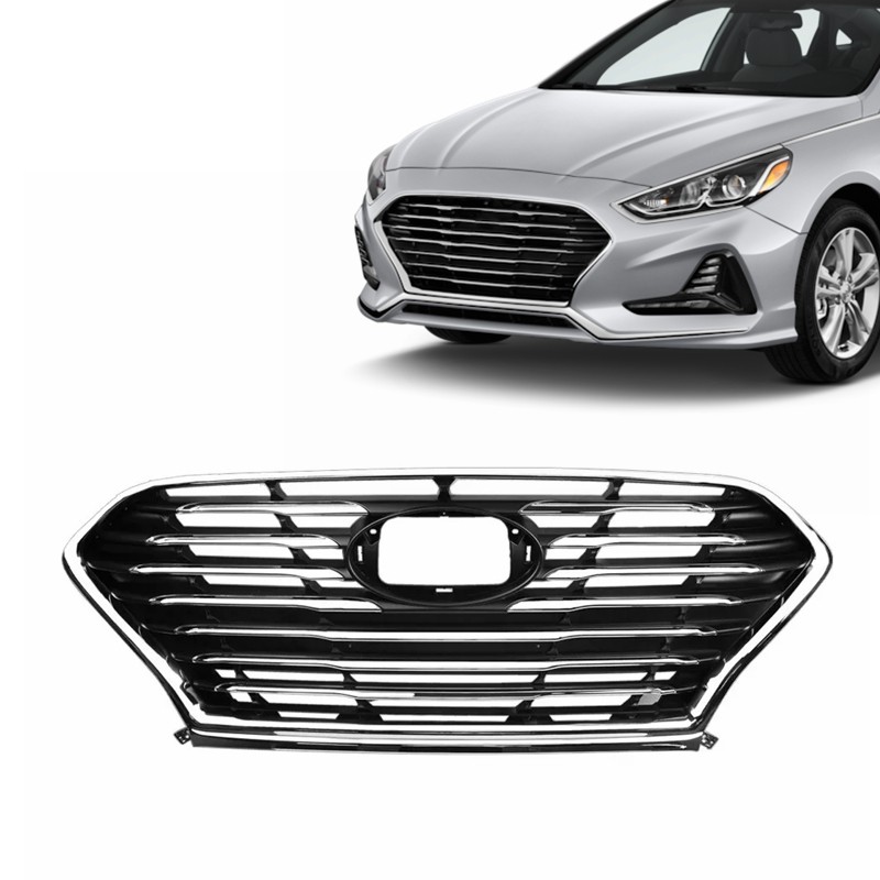 OEM car bumpers auto spare parts front bumper upper center chrome ...