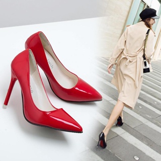 ROLOL Heels For Women Women Shoes Red Sole High Heels Sexy Pointed Toe Pumps  Wedding Dress