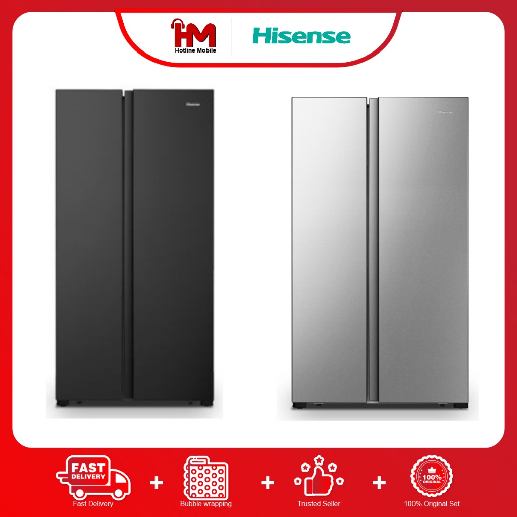 Hisense RS666N4ABNIV (Black) / RS666N4ACNIV (Silver Glass) 620L Side by
