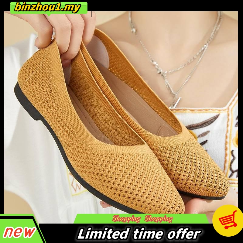 Womens shoes Solid color pointed flat heel shoes Soft sole single shoes ...