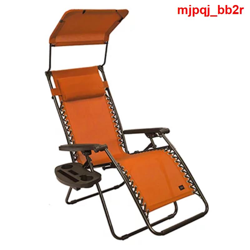 ☸ Bliss Hammocks 26" Wide Zero Gravity Chair W/ Canopy, Pillow, & Drink