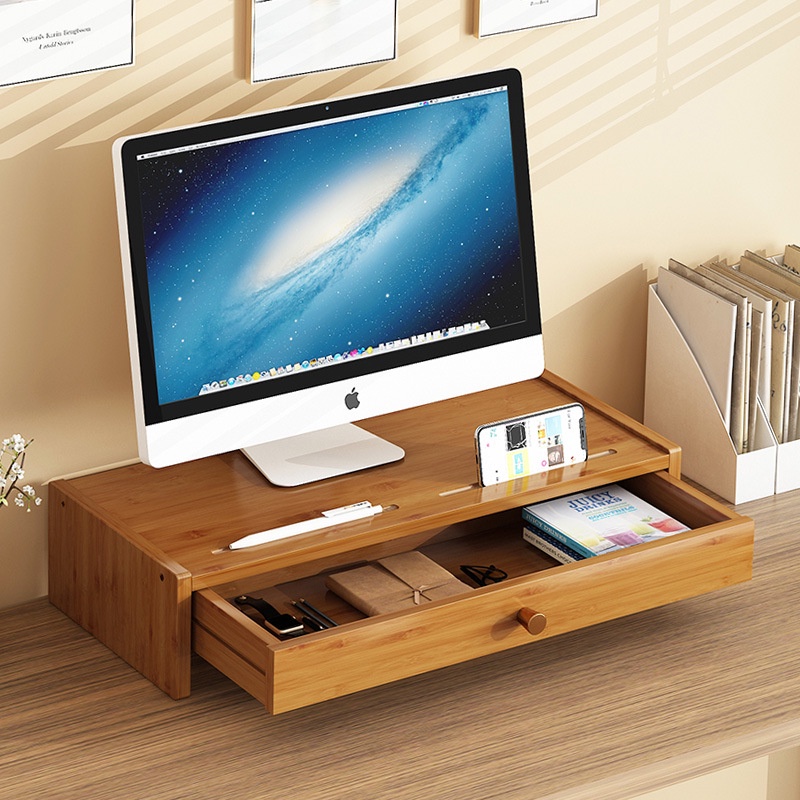Desktop Computer Monitor Elevated Rack Screen Neck Pad High Base ...