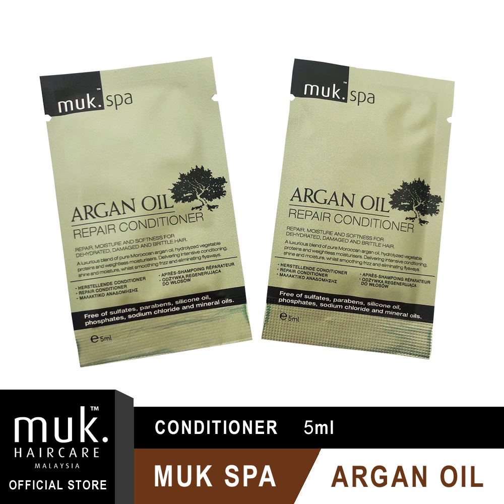 Muk Spa Argan Oil Repair Hair Care Treatment Conditioner 5ml Award Winning Australian Brand 0386