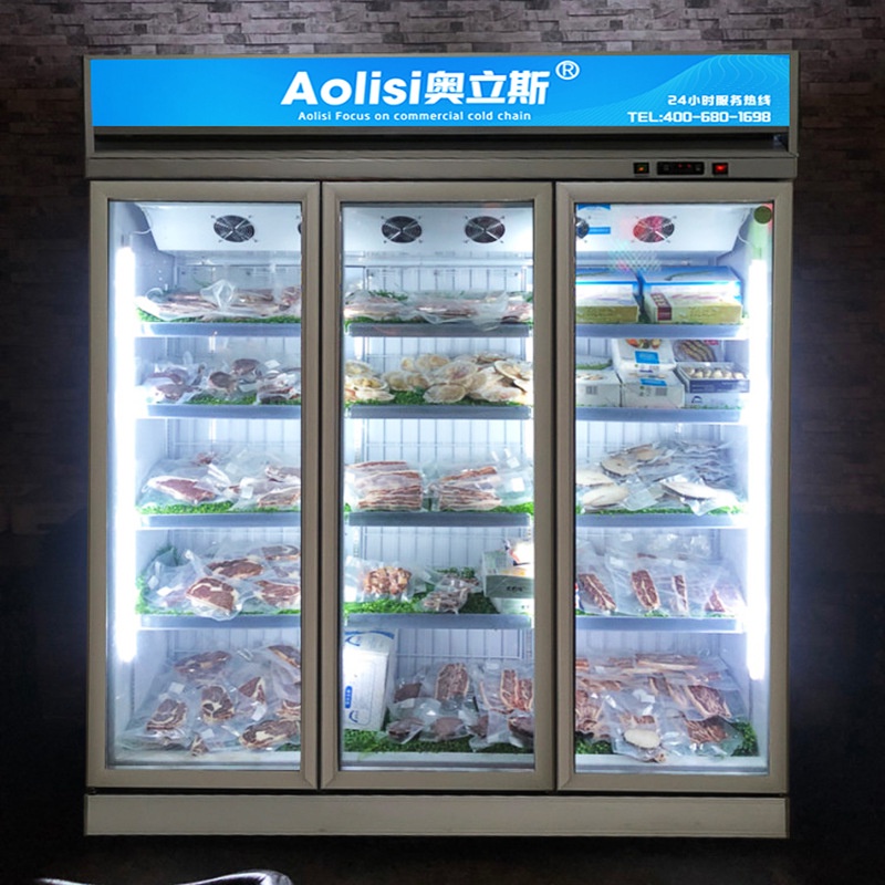 HY@ Oris Commercial Freeze Storage Display Cabinet Vertical Ice Cream ...