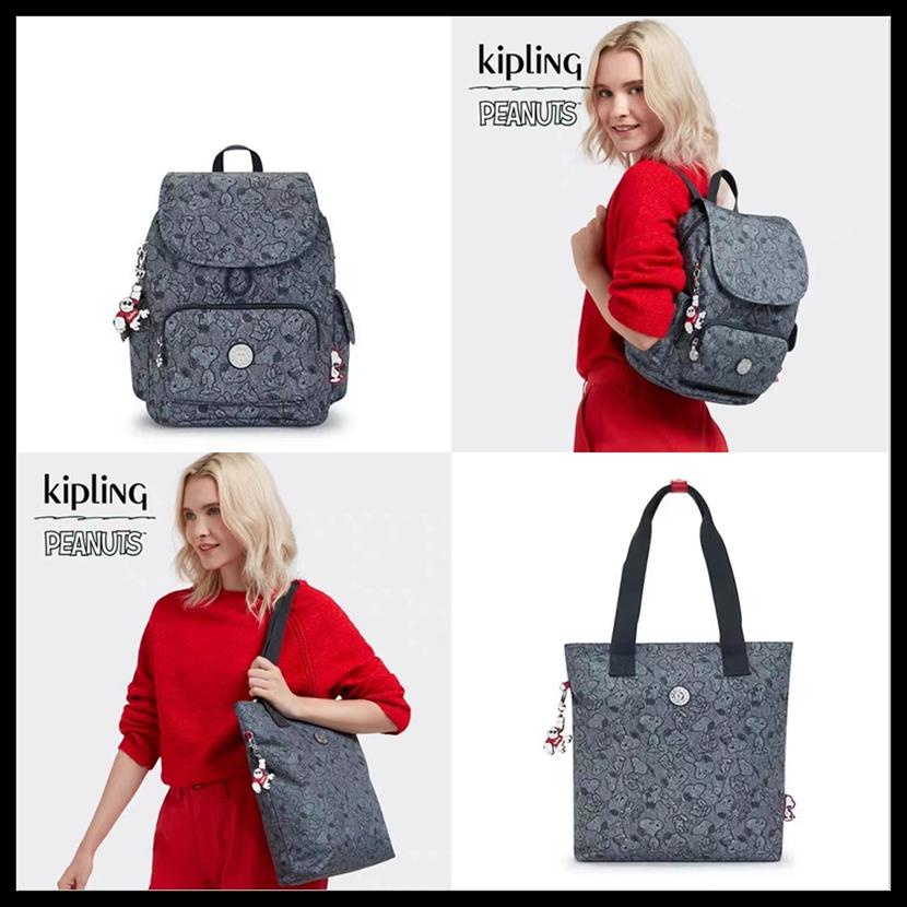 Kipling New Style Peanuts Snoopy Joint Series Backpack Fashion Travel Bag Backpack Shopee Malaysia