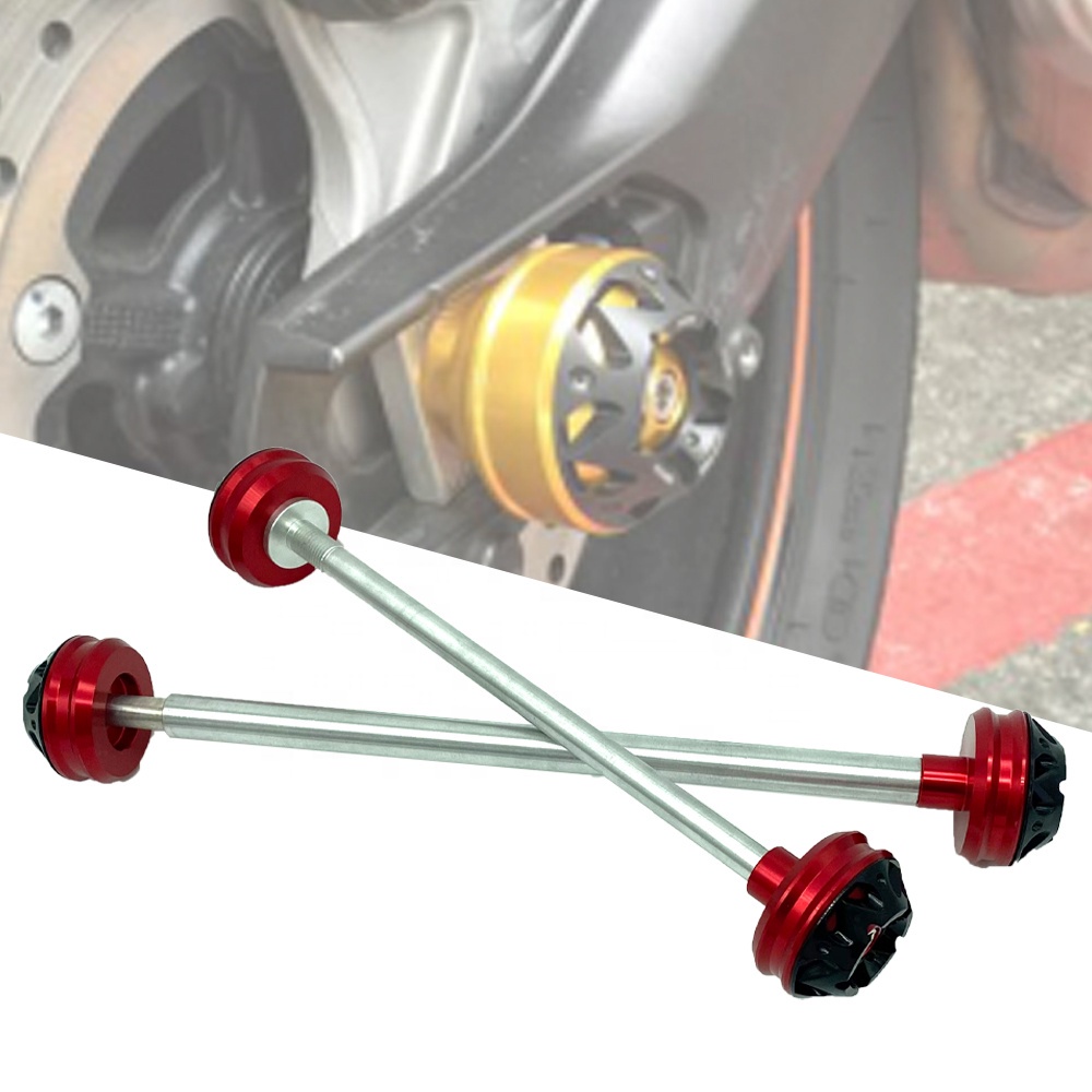 REALZION Motorcycle Parts Front And Rear Axle Sliders Fork Wheel