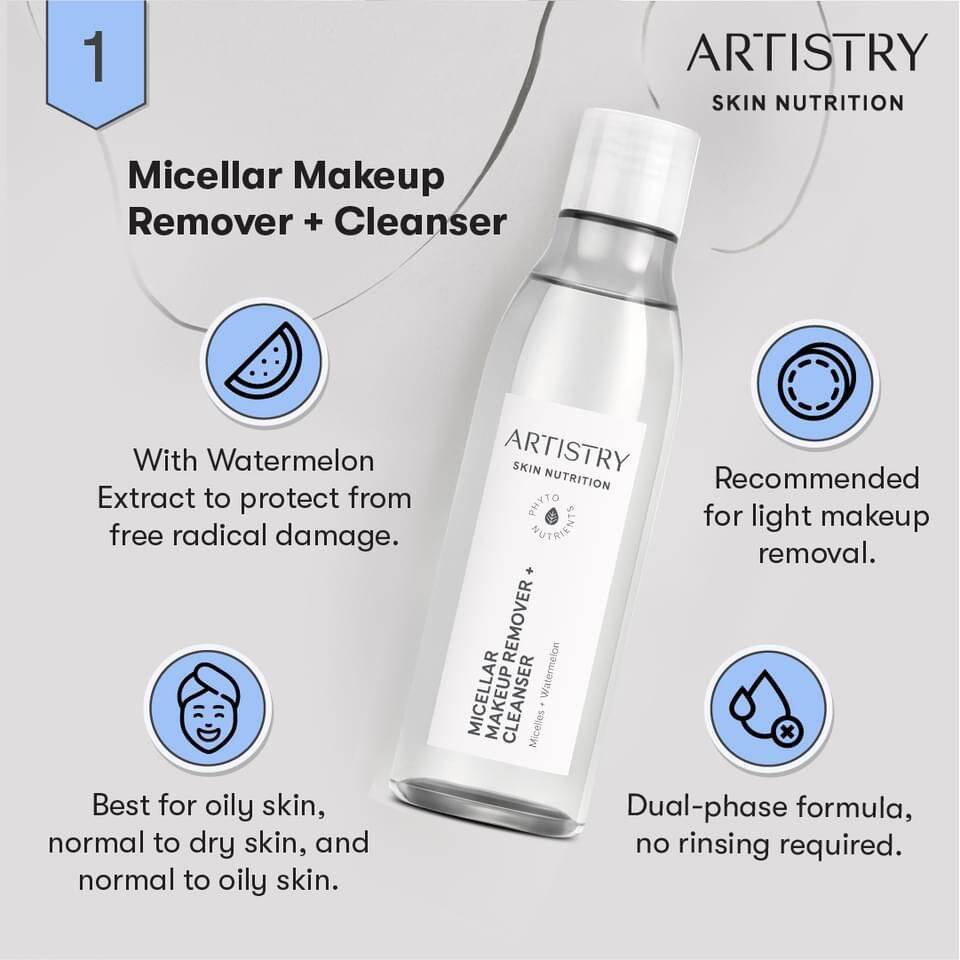 💯Original💯Amway ARTISTRY SKIN NUTRITION Micellar Makeup Remover