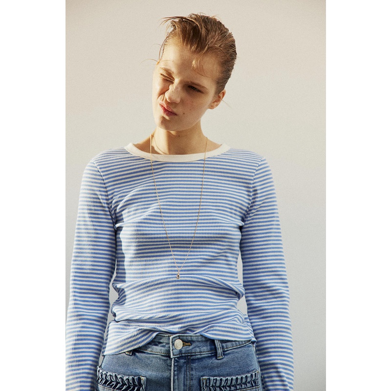 Ribbed Jersey Top