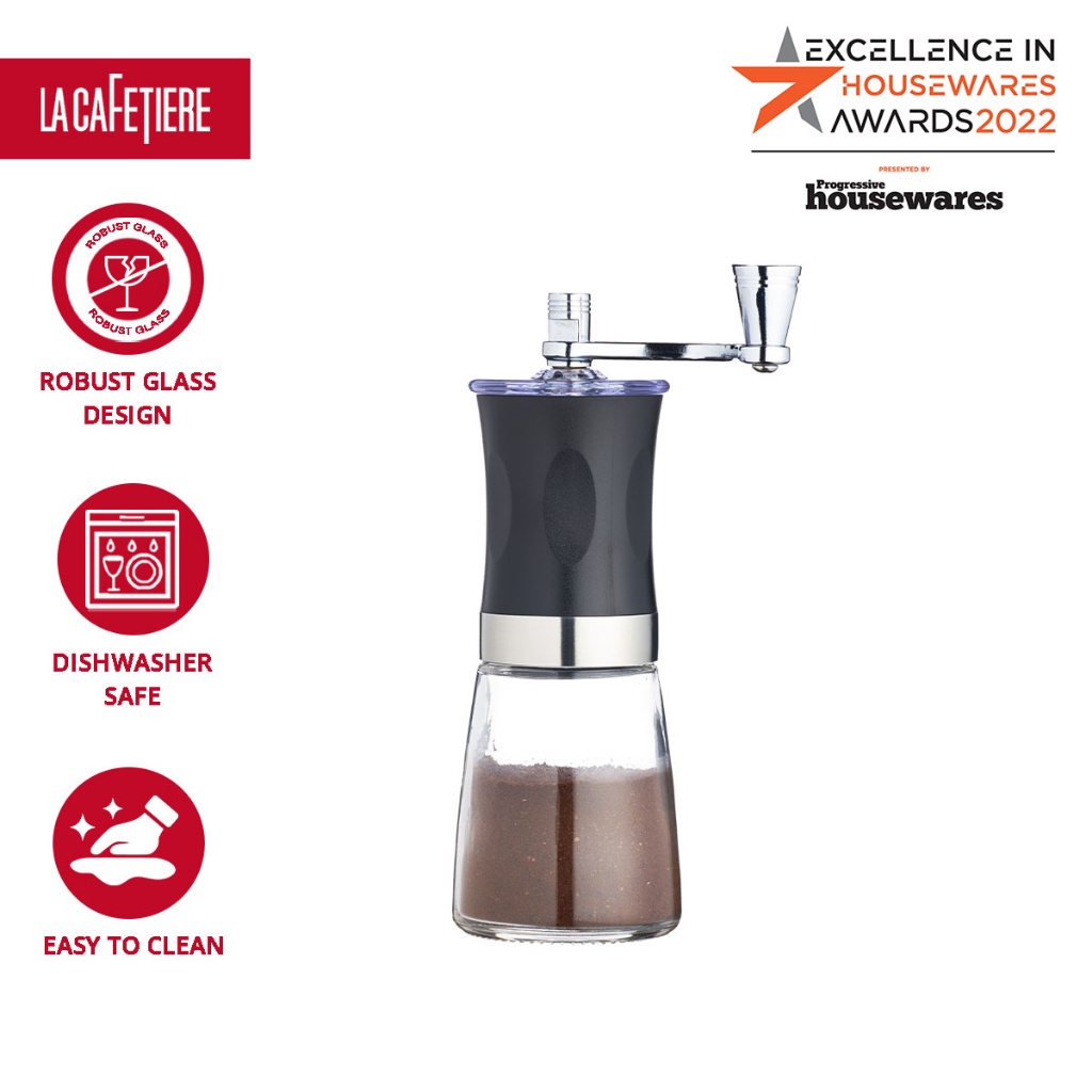 La Cafetiere HandCranked Small Coffee with Manual Assembly Consistency