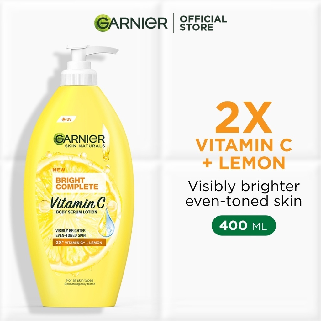 Garnier Bright Complete Vitamin C Body Serum Lotion (400ml) Shopee