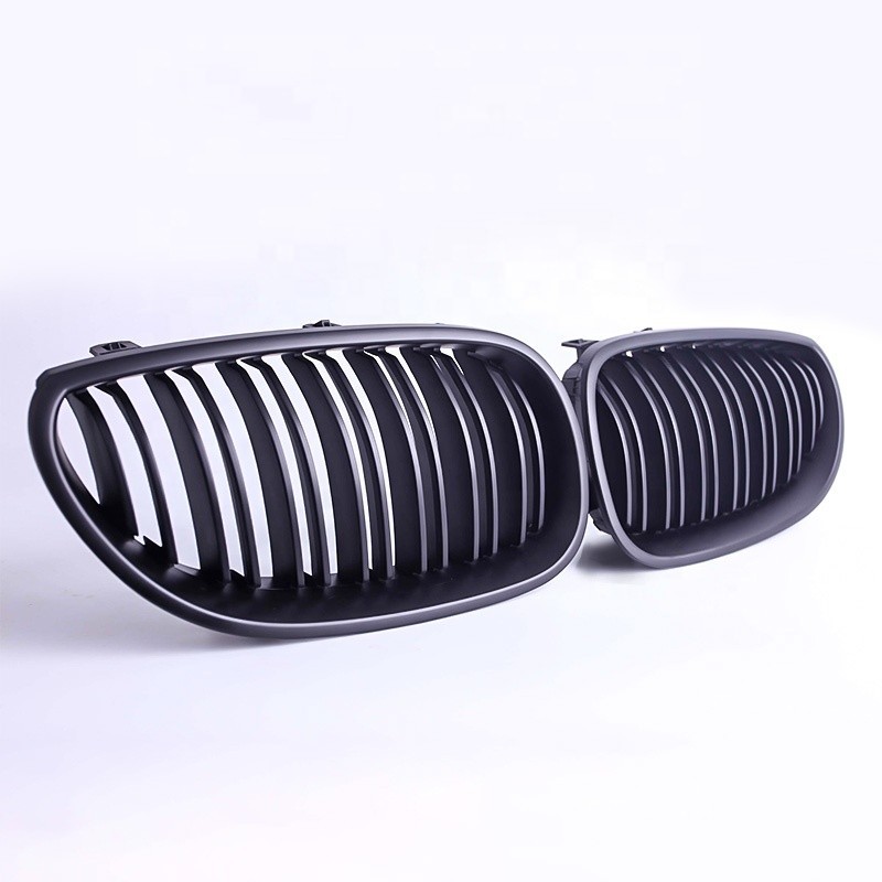 5 series E60 E61 front grille for BMW Matt black double slat line grill ...