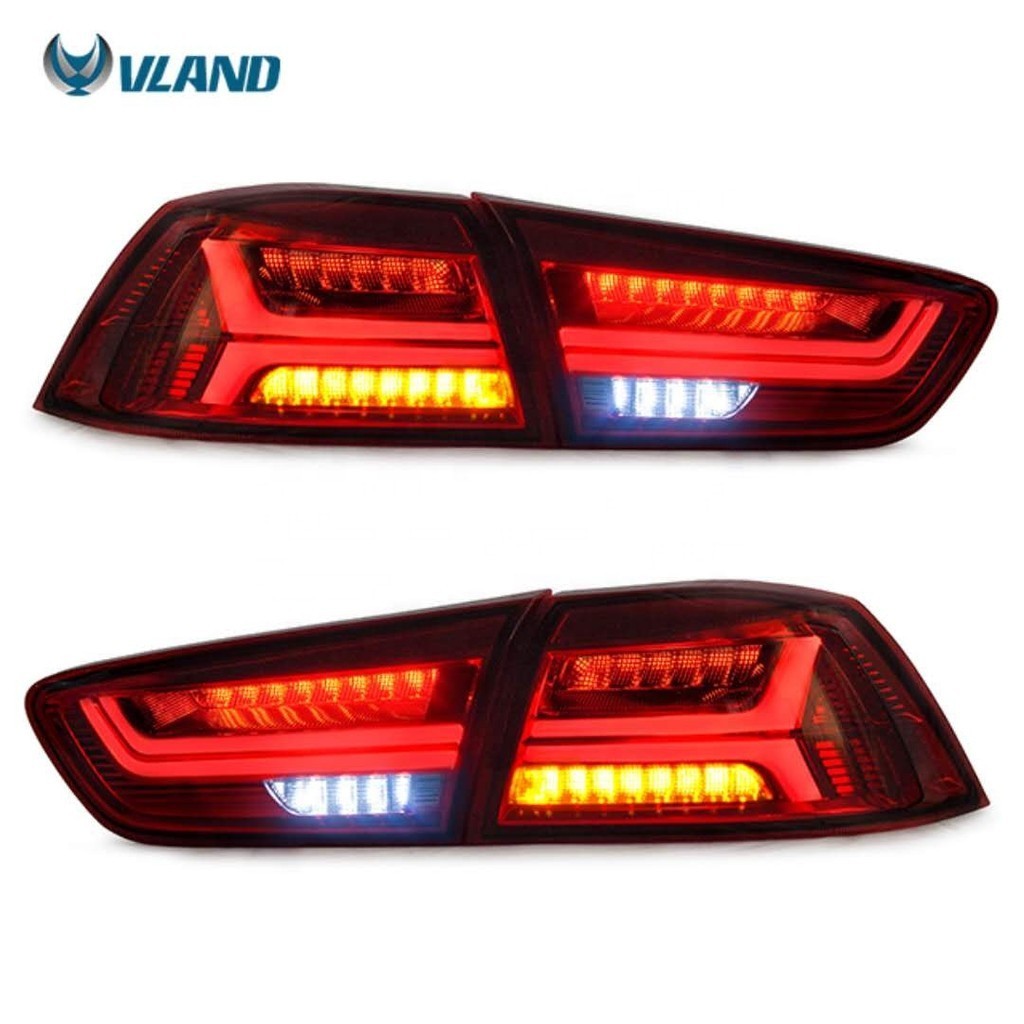 VLAND LED Modified Taillights Rear Tail Lamp EVO X 2008-2017 Sequential ...