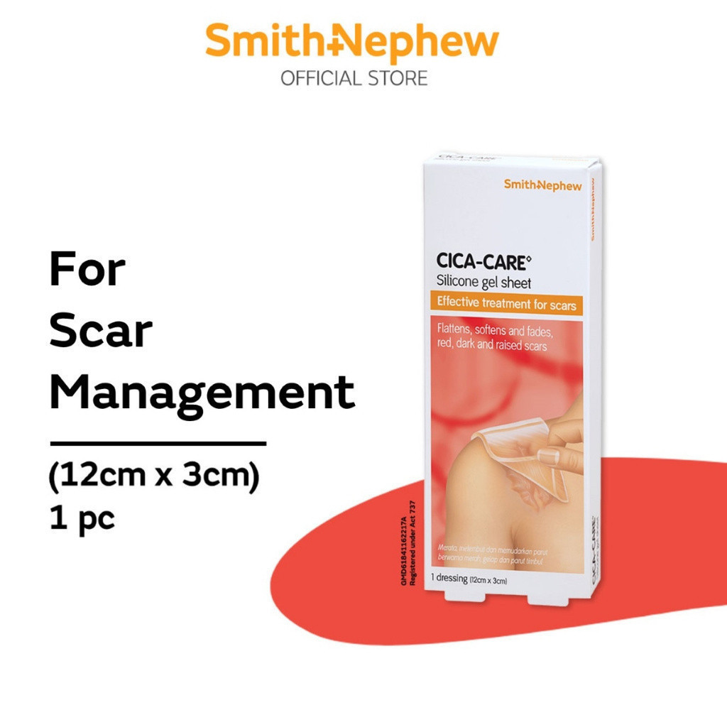 Smith+Nephew Cica-Care Silicone Gel Sheet (12cm x 3cm x 1's) | Shopee ...