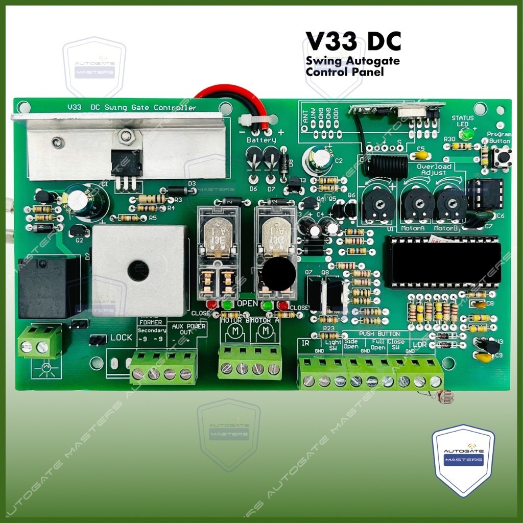 V33 / AGL DC Build-In Receiver 330 / 433 mhz Autogate Swing Arm Control ...
