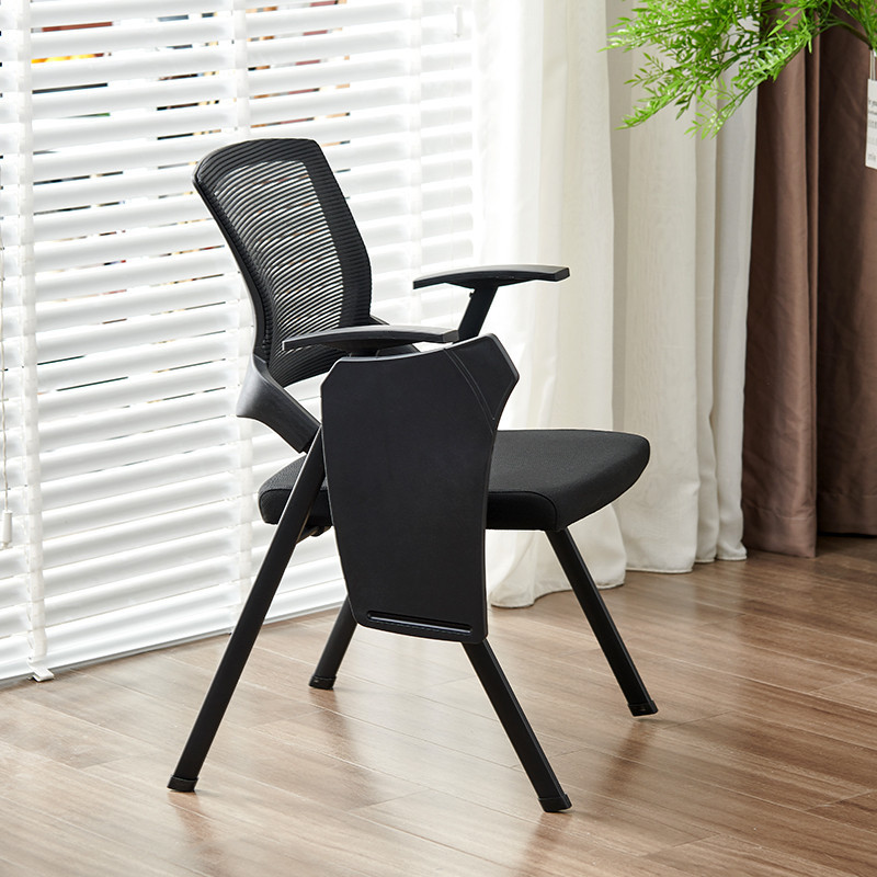 ST-⛵Folding Training Chair with Table Board Conference Chair with ...