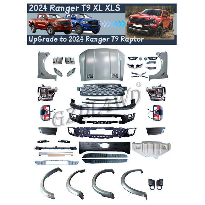GZDL4WD Fit Pickup Ranger XL XLS Body Kit Upgrade To Ranger Raptor 2022 ...
