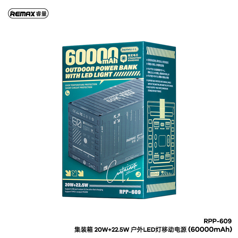Original REMAX RPP-609 Power Bank 60000mAh Super Power Fast Charging (1 ...