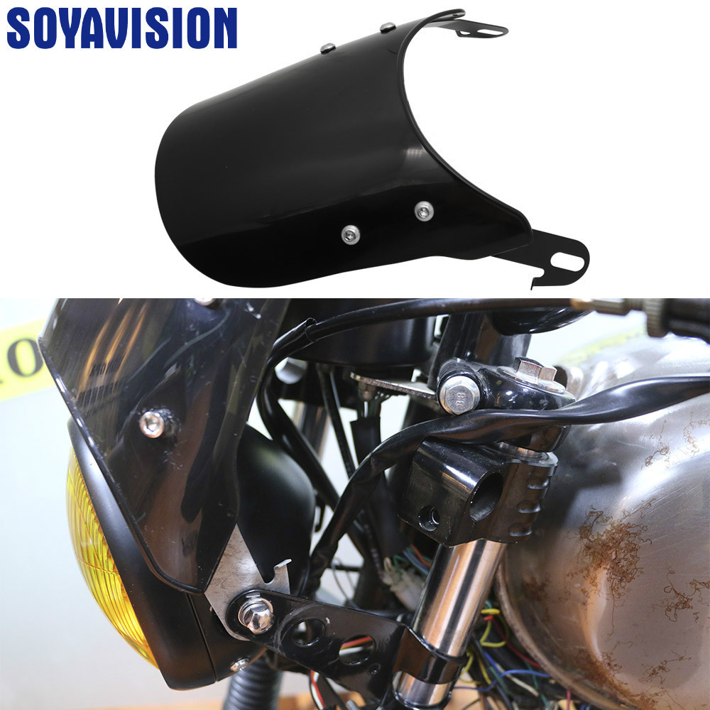 Universal 5 7 Inch Retro Motorcycle Headlight Fairing Windshield Mount