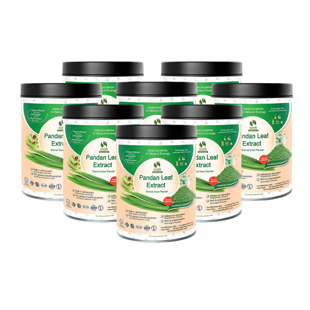 (8 x 200g) Pure Pandan Extract Powder For ,Concentrated Plant Extract